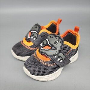 Carters Toddler Boys Dinosaur T-Rex Sneakers toddler 5 Gray Lighted Slip on Shoe